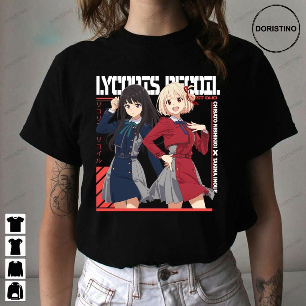 Red White Art Lycoris Recoil Awesome Shirts